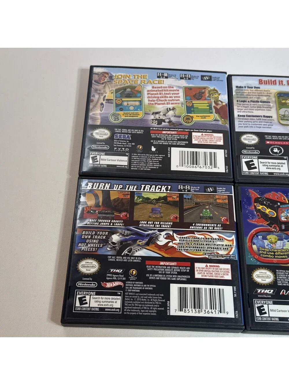 Nintendo Ds Game Lot Six Games Four Cases Kid Friendly Rated E